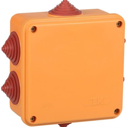 Коробка 100х100х50 4P IP55 (UKF30-100-100-050-4-4-09): Коробка распаячная огнестойкая с кабельными вводами