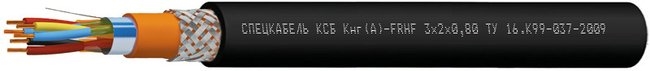 КСБКнг(А)-FRHF 1х2х1,78 (Спецкабель): Кабель для промышленного интерфейса, огнестойкий, с пониженным дымо- и газовыделением, бронированный