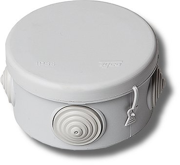 Коробка TYCO 80 мм (67025): Коробка ответвительная с 4 кабельными вводами