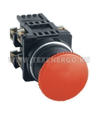 Выключатель кнопочный КЕ 022/2 красный   3з+1р