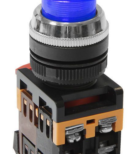 AELA-22 синий гриб с подсветкой 1з+1р 230В: Кнопочный выключатель
