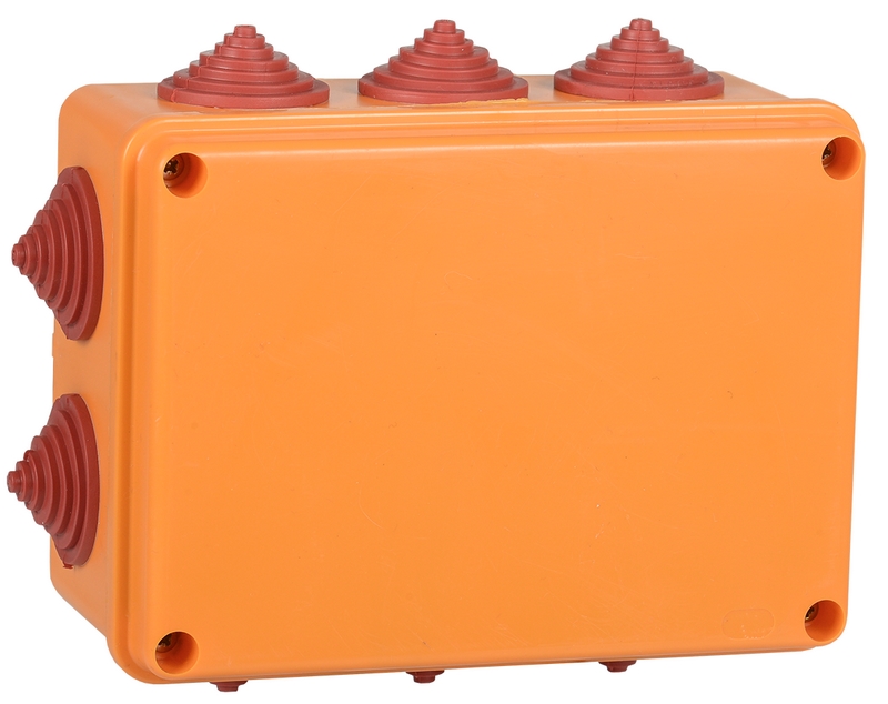 Коробка 150х110х70 4P IP55 (UKF30-150-110-070-4-6-09): Коробка распаячная огнестойкая с кабельными вводами