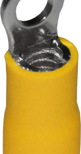 Наконечник кольцевой изолированный НКИ 6,0-4 жёлтый (100 шт.)