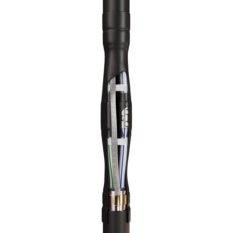 Муфта соединительная для кабеля с пластмасовой изоляцией 4ПСТ(б) -1- 70/120 -Б для кабеля с бронёй и болтовыми соединителями (КВТ)