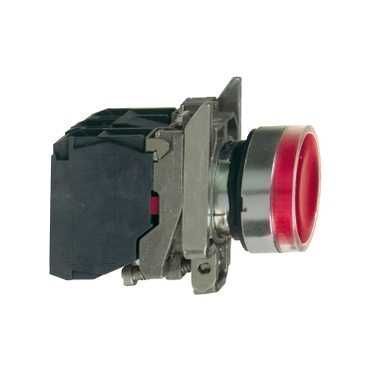 Кнопка 22мм 48-120В красная с возв. с подсветкой Schneider Electric