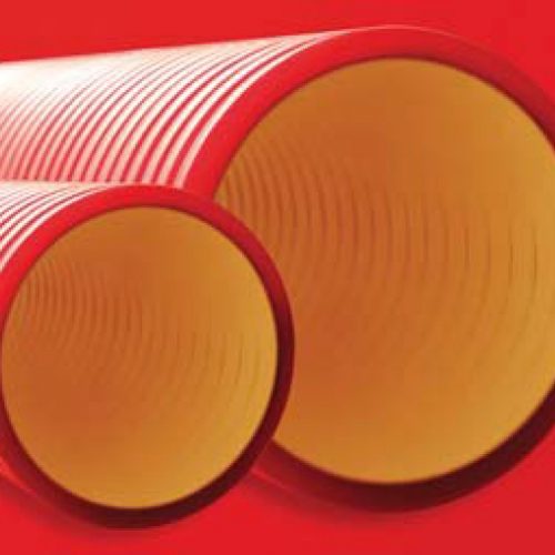 Труба жесткая двустенная D=160, цвет красный (160916-6K): Труба жесткая двустенная для кабельной канализации