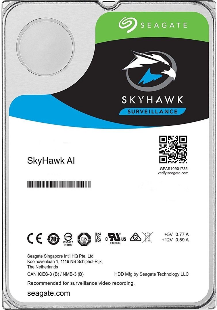 HDD 12000 GB (12 TB) SATA-III SkyHawkAI (ST12000VE0008): Жесткий диск (HDD) для видеонаблюдения