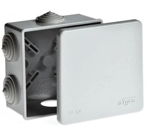 Коробка TYCO 85х85х40 (67040): Коробка ответвительная с 6 кабельными вводами