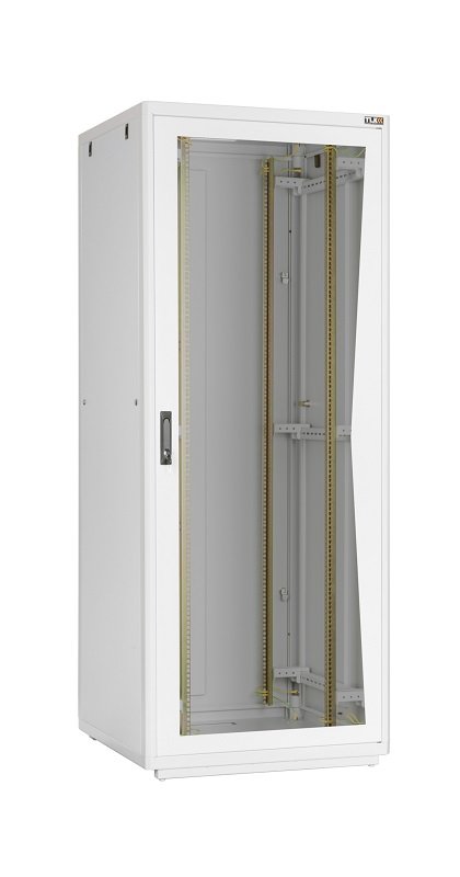 TFR-246080-GMMM-GY: Напольный шкаф 19", 24U, стеклянная дверь