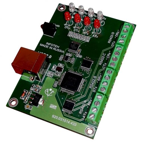 AVT-USB/4RS422: Промышленный преобразователь USB в RS-422