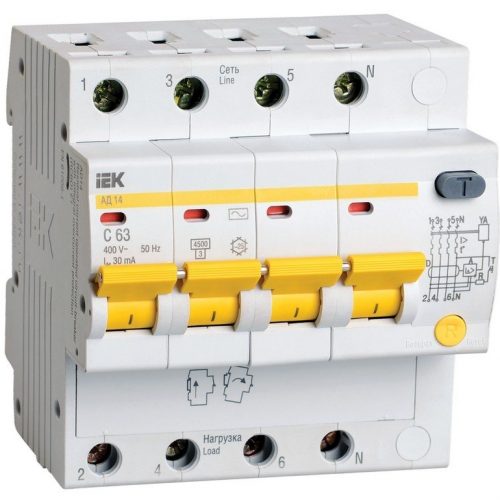 АД14 4Р 16А 30мА (MAD10-4-016-C-030): Автоматический выключатель дифференциального тока