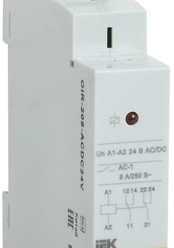 Реле OIR 2 контакта, 8А, 24 В AC/DC (OIR-208-ACDC24V): Реле промежуточное