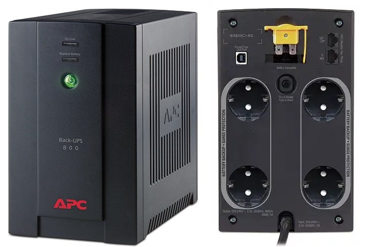 BX800CI-RS APC Back-UPS 800 ВА: Источник бесперебойного питания с авторегулировкой напряжения