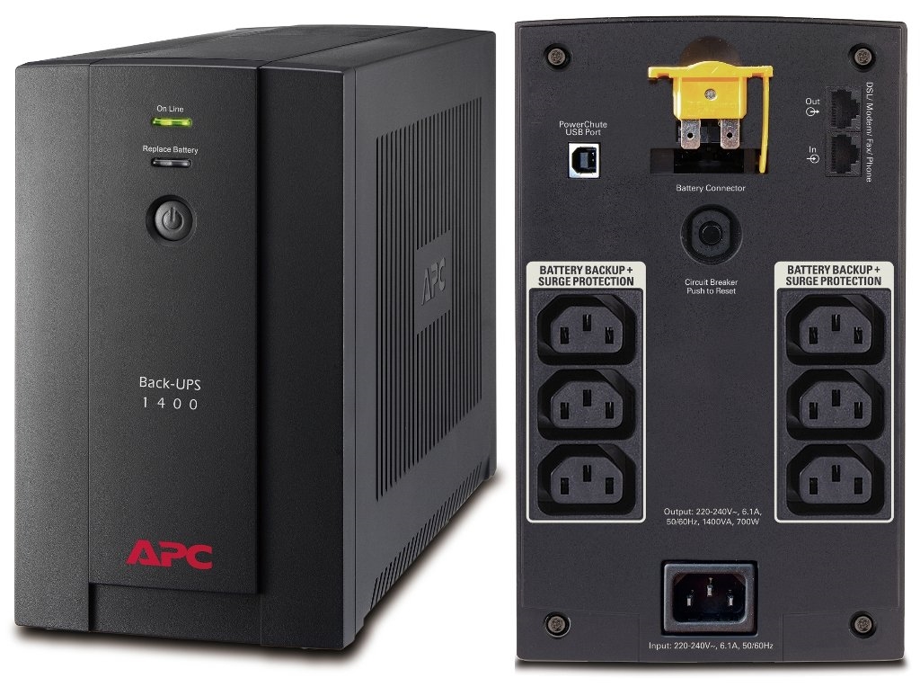 BX1400UI APC Back-UPS 1400 ВА: Источник бесперебойного питания с авторегулировкой напряжения