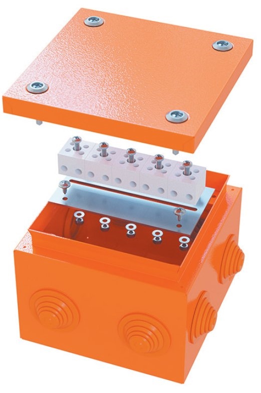 Коробка FS 150х150х80 4P (FSB31404): Коробка ответвительная огнестойкая стальная