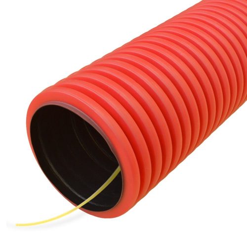 Труба гибкая двустенная D=90, с зондом, красная (Промрукав) (PR15.0029): Труба гибкая двустенная для кабельной канализации