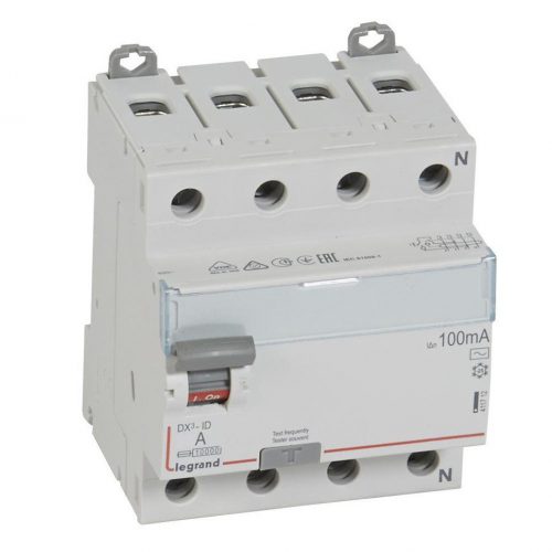 ВДТ DX3 4П 25А AC 100мА N справа (411712): Выключатель дифференциального тока