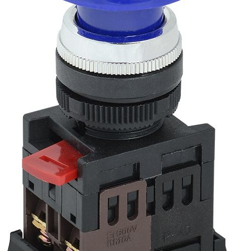 Кнопка AEА-22 "Грибок" синий D=22 мм (BBG30-AEA-K07): Кнопка