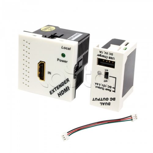Конвертор RJ45-HDMI LANMASTER LAN-SIP-23HDMI/TX-WH