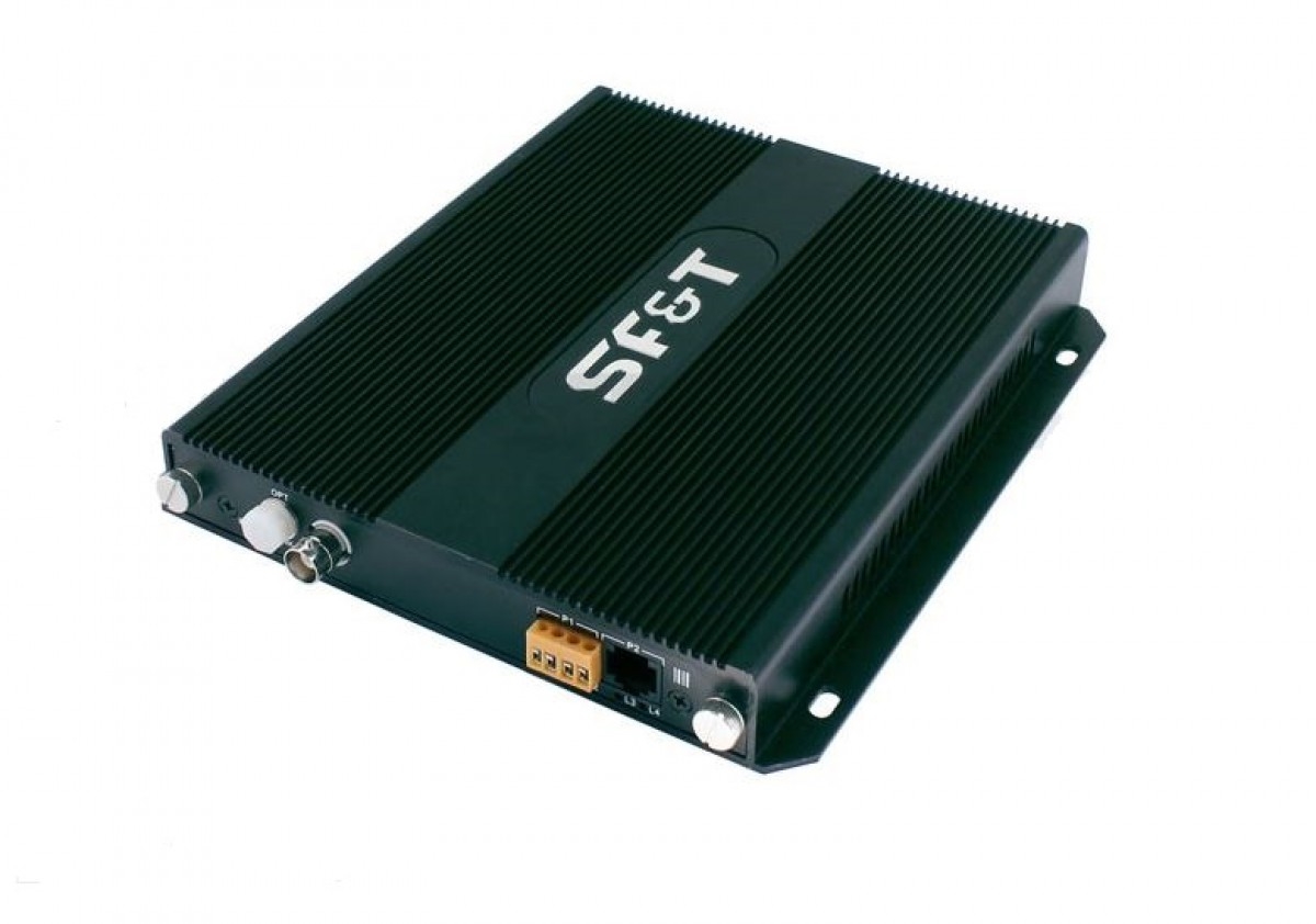 Передатчик оптический 1 канала видео (с разрешением до 960H/700ТВЛ) по многомодовому оптоволокну до 2км SF&T SF10M2T