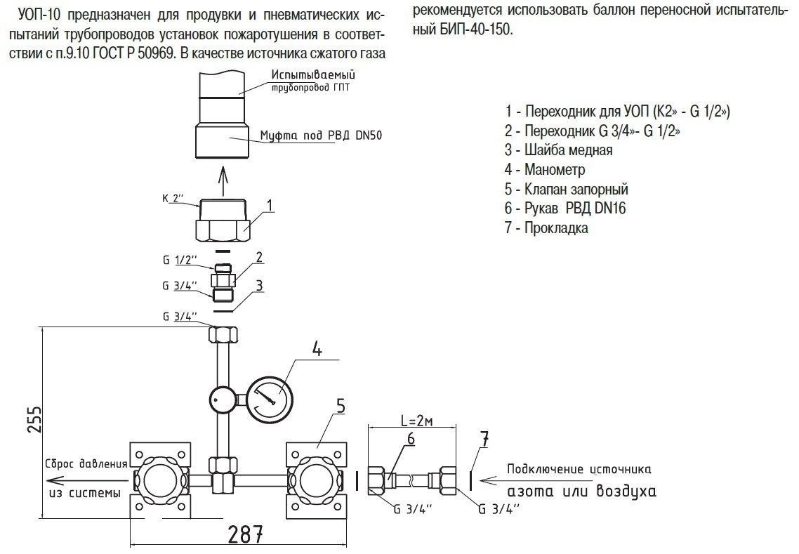 УОП-10: Устройство для опрессовки трубопровода