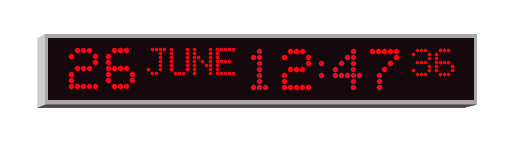 4510N.05.R.SS.PoE WHARTON Вторичные цифровые часы с календарем