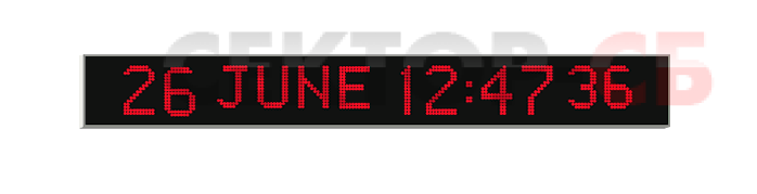 4510N.12.R.S.PoE WHARTON Вторичные цифровые часы с календарем
