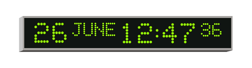 4510N.05.G.S.PoE WHARTON Вторичные цифровые часы с календарем