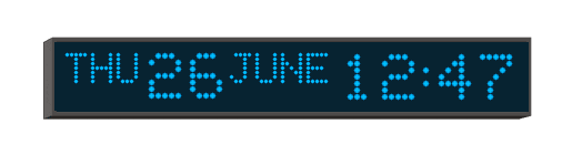 4500N.05.B.S.PoE WHARTON Вторичные цифровые часы с календарем