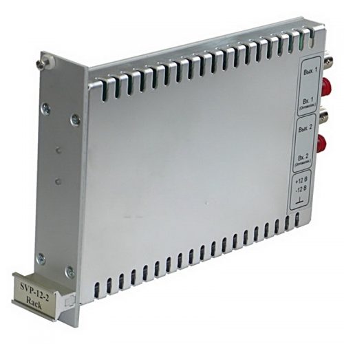 Сдвоенный модуль передатчиков видеосигнала по  многомодовому оптоволокну СпецВидеоПроект SVP-11-2Rack