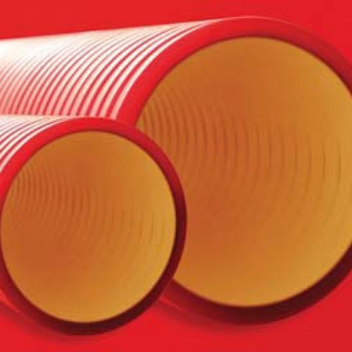 Труба жесткая двустенная D=160, цвет красный (160916-8K): Труба жесткая двустенная для кабельной канализации
