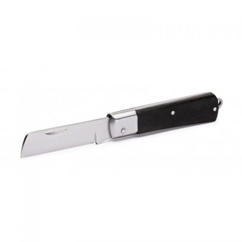 НМ-01: Нож для снятия изоляции монтерский большой складной с прямым лезвием