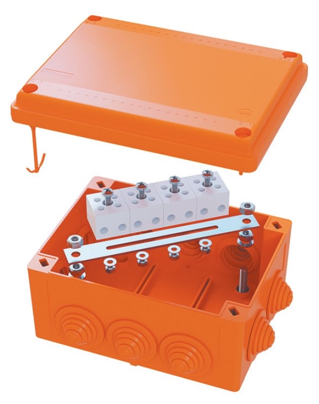 Коробка FS 100х100х50 5P (FSB11510): Коробка ответвительная огнестойкая из термопласта