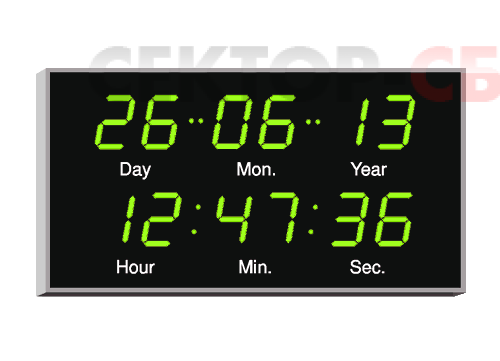 4550N.057.G.S.EU.black WHARTON Вторичные цифровые часы с календарем