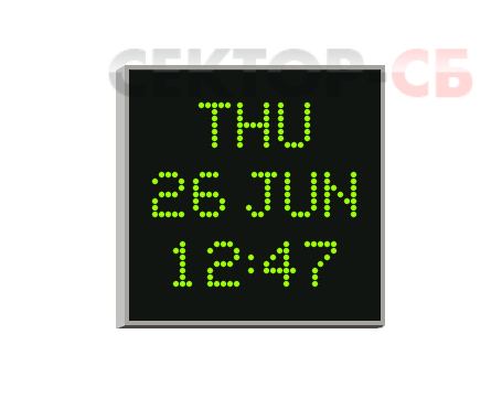 4540N.05.G.S.PoE WHARTON Вторичные цифровые часы с календарем