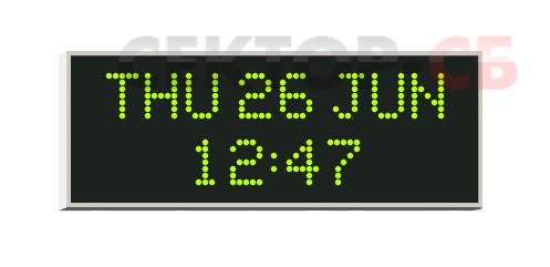 4520N.05.G.S.PoE WHARTON Вторичные цифровые часы с календарем