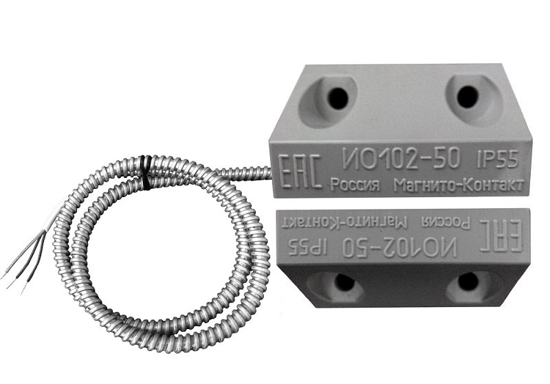 ИО 102-50 Б2П (3) (серый): Извещатель охранный точечный магнитоконтактный, кабель в металлорукаве