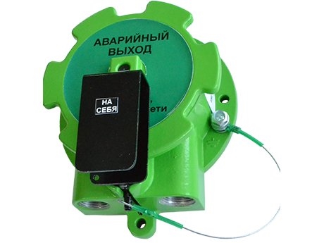 Спектрон-535-Exd-А-УДП-03 "Аварийный выход" (цвет корпуса зеленый): Устройство дистанционного пуска взрывозащищенное