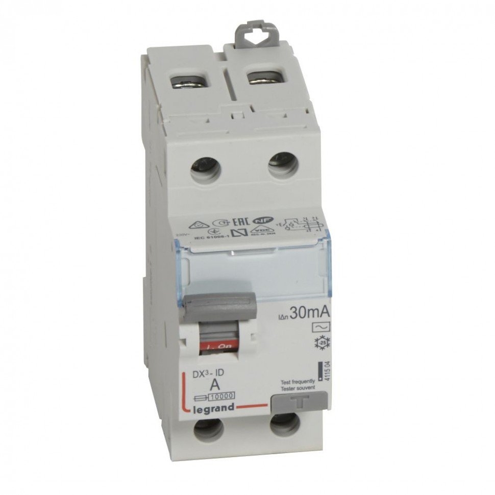 ВДТ DX3 2П 63А 30мА-AC (411506): Выключатель дифференциального тока