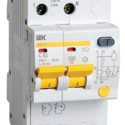 АД12 2Р 16А 30мА (MAD10-2-016-C-030): Автоматический выключатель дифференциального тока