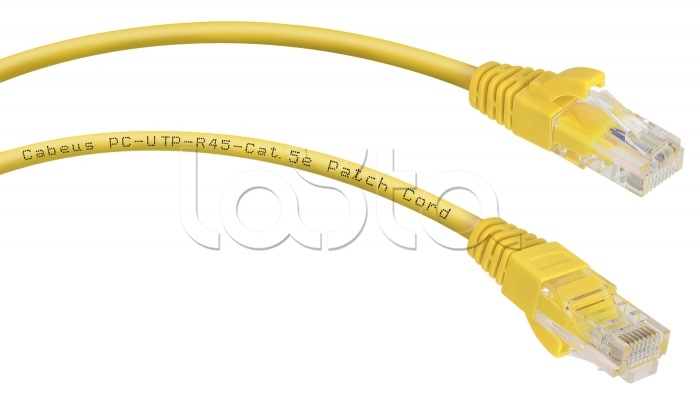 Патч-корд UTP, категория 5e, 0.15 м, неэкранированный, желтый Cabeus PC-UTP-RJ45-Cat.5e-0.15m-YL