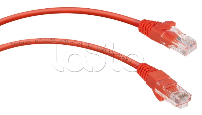 Патч-корд UTP, категория 5e, 0.15 м, неэкранированный, красный Cabeus PC-UTP-RJ45-Cat.5e-0.15m-RD