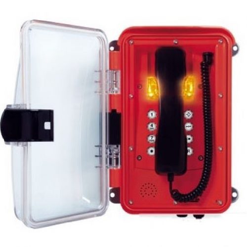 InduTel LED FHF Промышленный телефон в корпусе с прозрачной защитной дверцей и световой индикацией