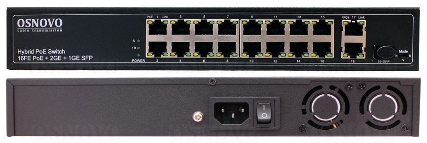 SW-61621(300W): Коммутатор 16-портовый Fast Ethernet с PoE