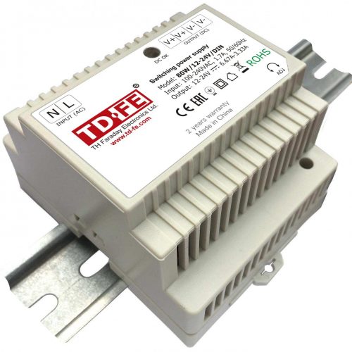 80W/12-24V/DIN: Источник вторичного электропитания