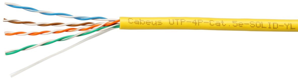 UTP-4P-Cat.5e-SOLID-YL (7251c): Кабель «витая пара» (LAN) для структурированных систем связи