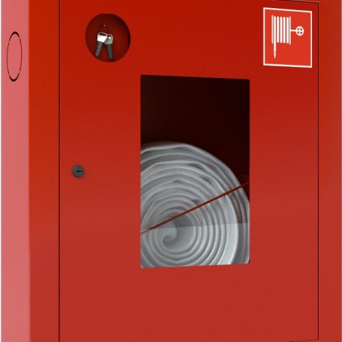 Ш-ПК-001ВОК (ПК-310ВОК): Шкаф пожарный встроенный со стеклом красный
