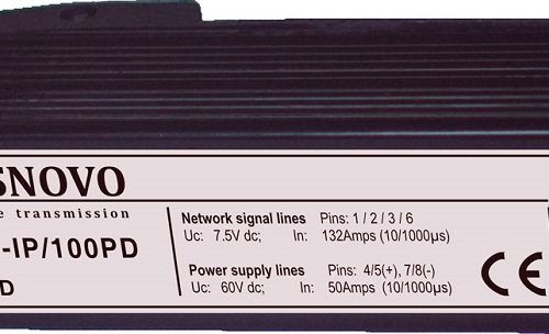 SP-IP/100PD: Устройство грозозащиты цепей Ethernet