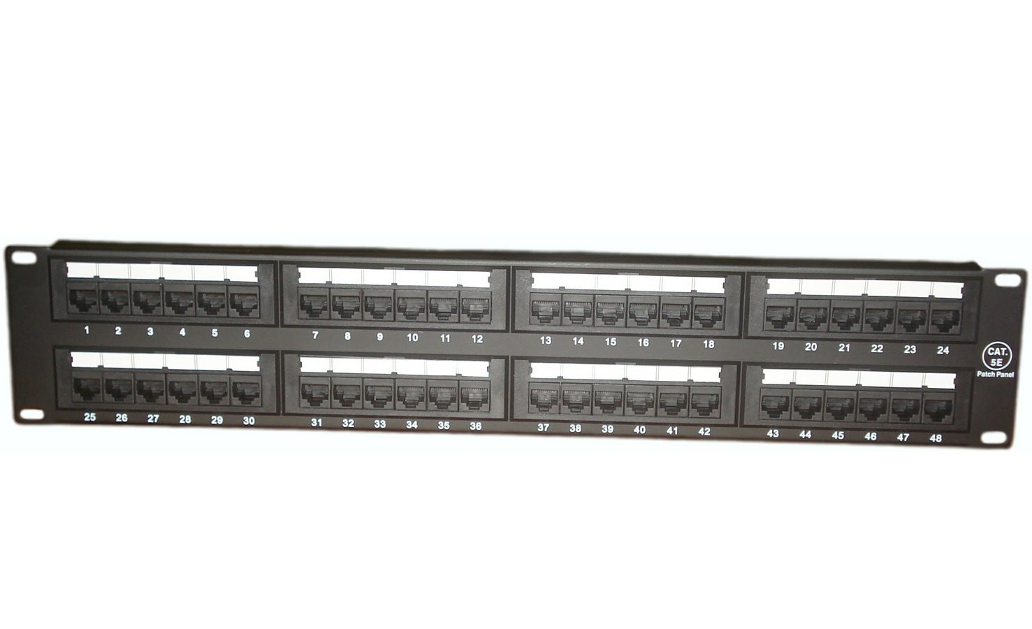 Патч-панель, 2U, 48 портов RJ45, Cat. 5е (003-100006): Патч-панель