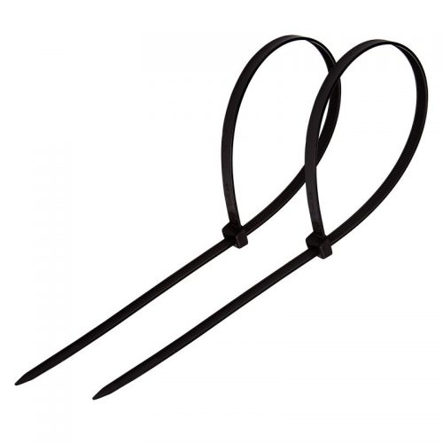 Хомут-стяжка кабельная нейлоновая 100x3,6 мм, черная, 100 шт. REXANT (07-0101-4): Кабельная стяжка (хомут) нейлоновая, неоткрываемая